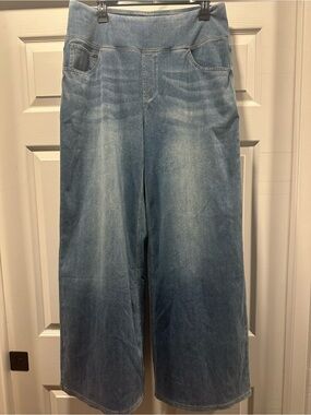Halara High-Waist Wide Leg Denim Jeans - Light Blue Wash